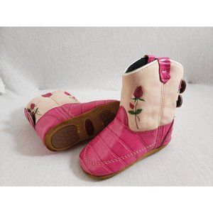 Old West Girls Pink Crib Booties Size 4